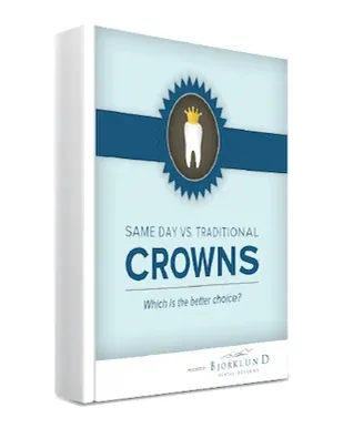 The practice's ebook comparing same-day and traditional crowns.